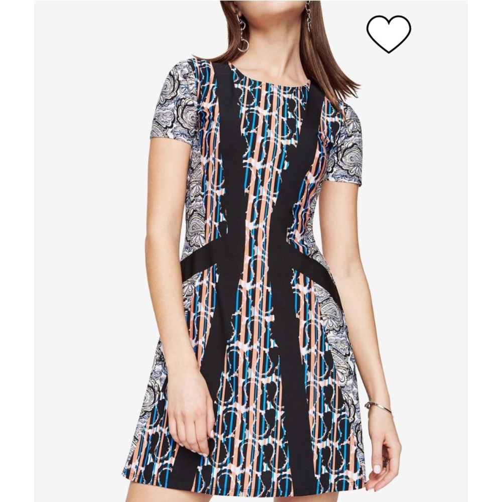 BCBGMaxAzria Ink Paisley Dress size XS (Extra Small) - Picture 3 of 8